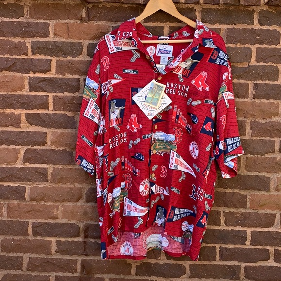 📌 NWT MLB Reyn Spooner Red Sox Shirt - Picture 1 of 6